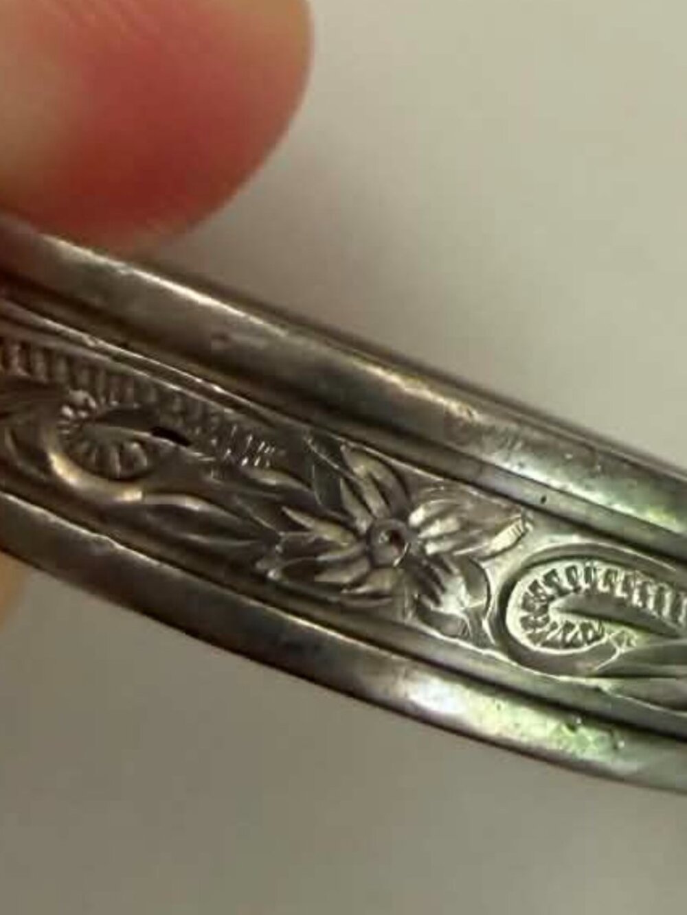 6mm Hawaiian Scroll Titanium Wedding Ring with Two Engraved Line Size 10